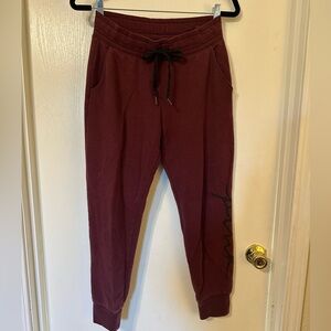 V.S. Pink maroon joggers. Size small